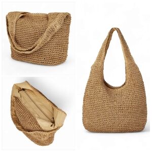 Cupshe Tan Woven Tote Bag